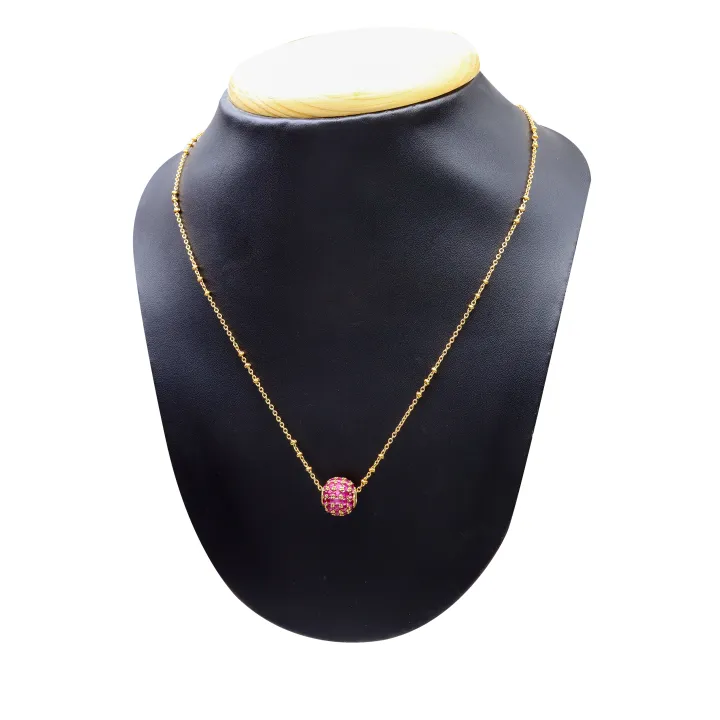 Gold%20Plated%20Panchadhatu%20Chain%20With%20White%20Stone%20Ball%20Locket%20For%20Women%20-%20Image%205