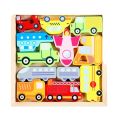 Transportation -Themed 3D Wooden Stacking Puzzle for Baby & Toddlers – Educational Jigsaw for Early Learning, Fine Motor Skills & Creative Play. 