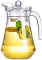 Clear Glass Jar, Fridge Jug With Lid, Water Juice Jug Pitcher Glass Bottle Cocktail Fridge Kitchen Home Picnic (Size: 1.5 Ml). 