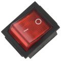 Red Light 4 Pin DPST ON/OFF Snap in Rocker Switch 15A/250V 20A/125V AC 28x22mm. 