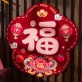 Wall Stickers Cartoon Horse Year Door Sticker Chinese Style Traditional Character Stickers Blessing Flocked Spring Festival Couplets New Year Celebration. 