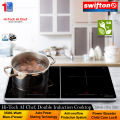 Swifton Double 2 Induction Cooktop Anti Overflow Protection 9 Cooking Power level Power Booster Child Lock Timer SN-i25DH. 