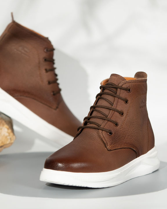 Male Mid-Top Sneaker - Brown