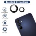 Camera Lens for Samsung Galaxy A16 5G | 9H Hardness, Full Coverage Camera Metal Ring Protector Ultra-Thin/Clear - Black. 
