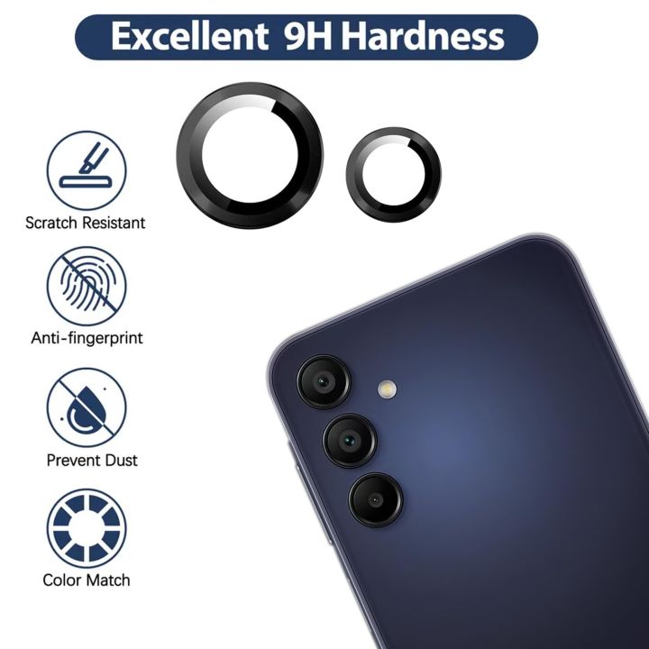 Camera%20Lens%20for%20Samsung%20Galaxy%20A16%205G%20%7C%209H%20Hardness,%20Full%20Coverage%20Camera%20Metal%20Ring%20Protector%20Ultra-Thin/Clear%20-%20Black%20-%20Image%207