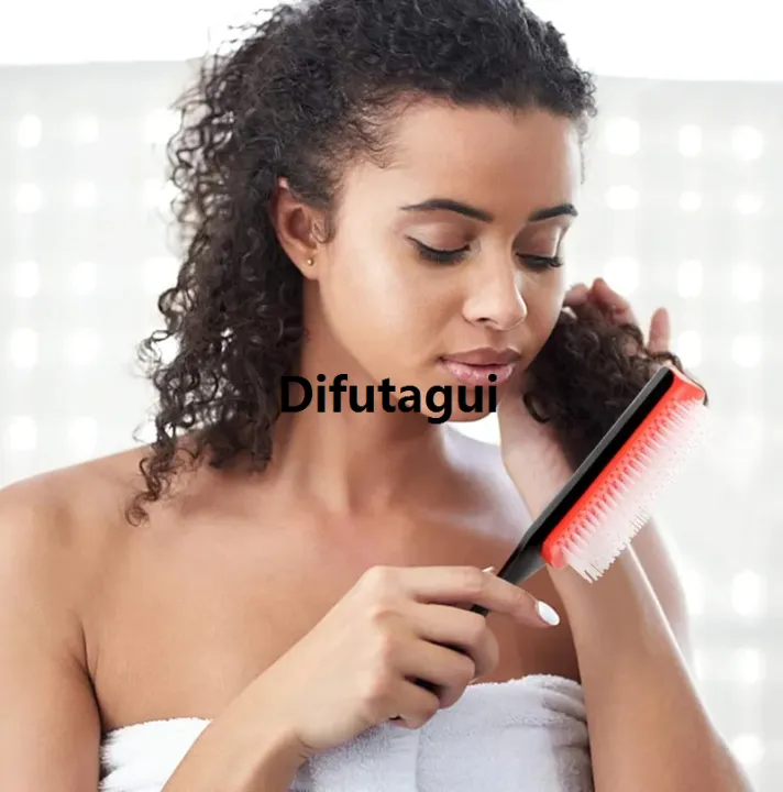 Difutagui%20Hair%20Comb%204c%20Straight%20Curl%20Barber%20Salon%20Massage%20Scalp%20Hair%20Brush%20Profesional%20Styling%20Knots%20Ladies%20Denman%20Line%204%20Colors%209%20Brush%20Wet%20-%20Image%203