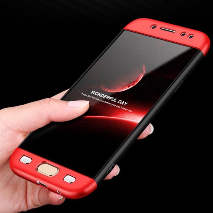 GPhone%20Case%20For%20Samsung%20Galaxy%20J7%20Pro%20(5.5")%20Full%20Coverage%20Casing%20Hard%20Plastic%203%20in%201%20Back%20Cover%20Shockproof%20Creative%20Phone%20Protector%20-%20Image%204