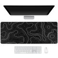 Topographic Contour Extended Big Mouse Pad Computer Keyboard Mouse Mat Mousepad with 3Mm Non-Slip Base. 