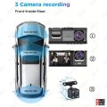 1080P HD Dual-View Dash Cam with G-Sensor, Night Vision & Wide Angle - Front & Interior Recording, Reversing Camera. 