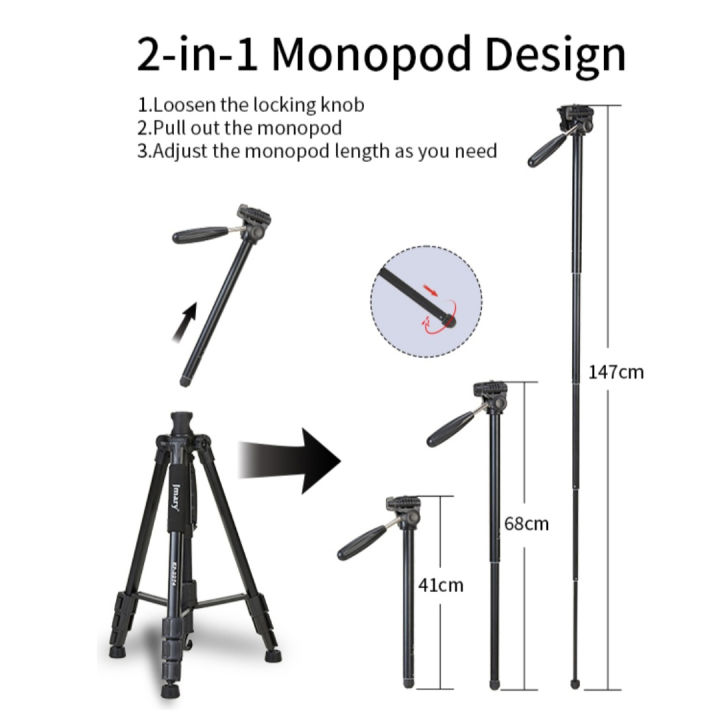 JMARY%20KP-2274%20Professional%20Camera%20Tripod%20with%20Horizontal%20Arm%20&%20Monopod%20Mode%20%7C%202-in-1%20DSLR,%20Mobile%20Phone,%20Vlogging,%20Live%20Stream%20Stand%20%7C%20Heavy%20Duty%20Aluminum%20Adjustable%20Tripod%20for%20Photography%20&%20Videography%20-%20Image%203