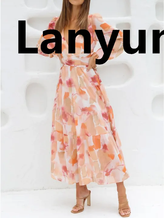 Lanyun%202025%20New%20Women's%20Long%20Sleeve%20Bohemian%20Floral%20Maxi%20Dress%20Style%20Sales%20promotion%20Beach%20Tassel%20Dress%20V-Neck%20Elegant%20Dresses%20Mature%20Women%20-%20Image%205