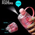 600ml Portable Water Bottle with Mist Spray: Creative Cover, Leak-proof, Ideal for Sport, Cycling, Gym, Beach. 