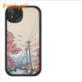 FELMYST for Realme C11 2021 C20 C20A Back Cover PU Leather Street Pattern Soft Silicone Edge Phone Case. 