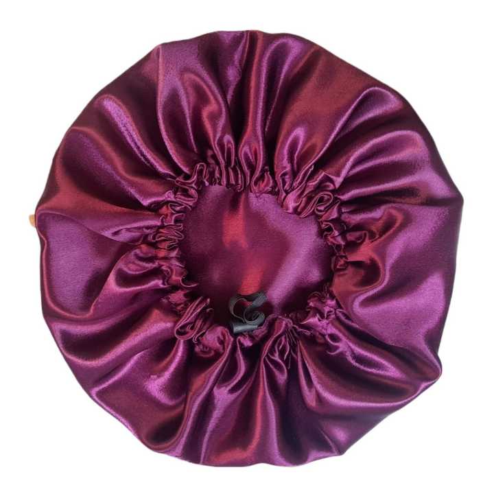 Double Layer Silk Reversible Bonnet with Adjustable Strap for Healthy Hair Care, Unisex Hair Accessory