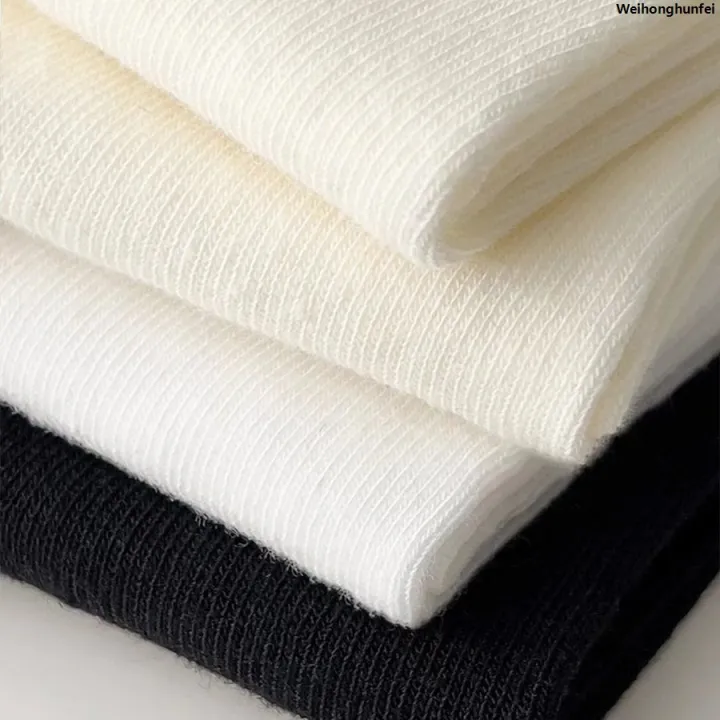 WeihonghunfeiHigh%20Quality%20Solid%20color%20fashion%20japan%20heat%20energy%20warm%20color%20thickened%20winter%20ladies%20wool%20cashmere%20double%203/batch%20new%20socks%20black%20and%20white%20bag%20set%20Luxury%20-%20Image%205