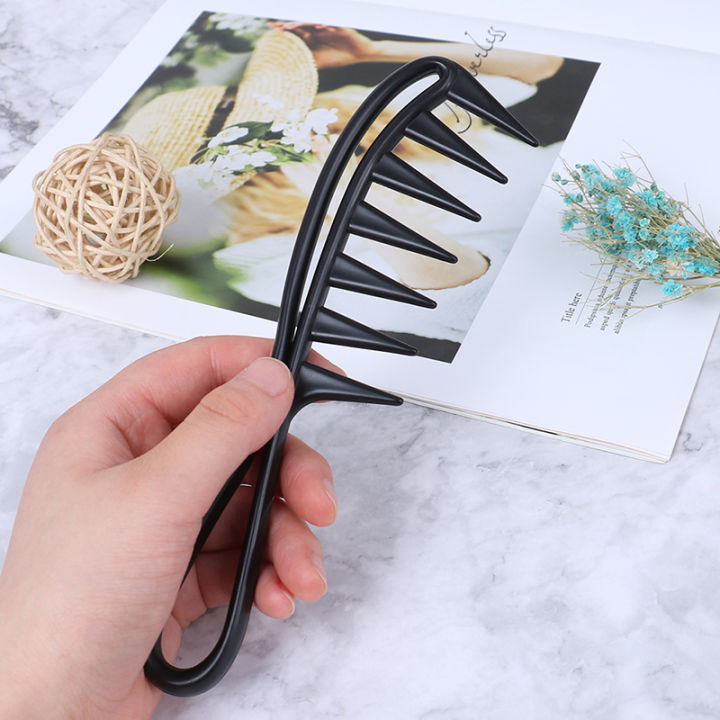 Shark%20Jumbo%20Wide%20Tooth%20Black%20Handle%20Grip%20Hair%20Comb%20Men%20Hairdressing%20Teeth%20Comb%20Gener%20-%20Image%202