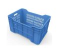 Blue Plastic Multipurpose Rectangular Crate Storage Organizer. 