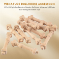 OUMERY 12Pcs DIY Spindles Balusters Wooden Miniature 1/12 Scale Stair Railing Decoration Toys. 