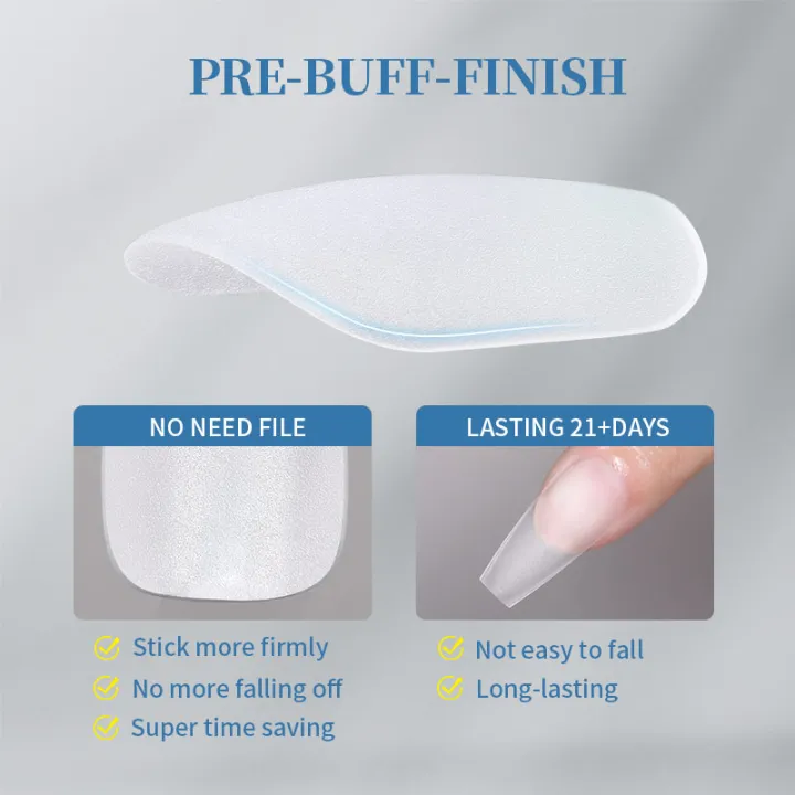 20/24/120pcs%20Press%20On%20Nails%20Soft%20Gel%20Tips%20Coffin%20Clear%20Full%20Cover%20Nails%20Artificial%20False%20Nails%20Transparent%20Nail%20Extensions%20-%20Image%205