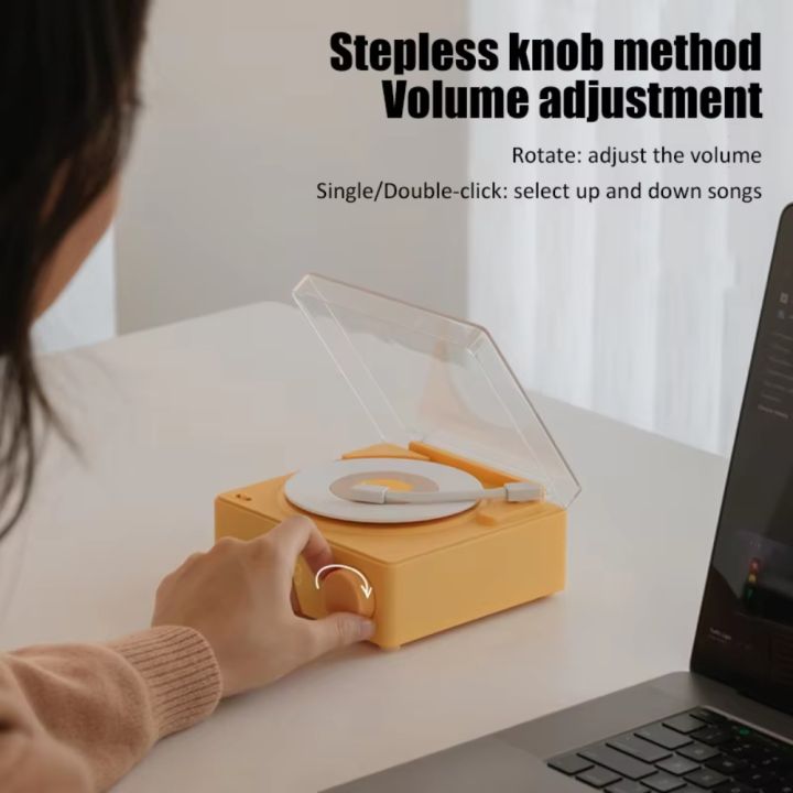 Phonograph Style Bluetooth 5.0 Retro Wireless Bluetooth Speaker TF Card ...