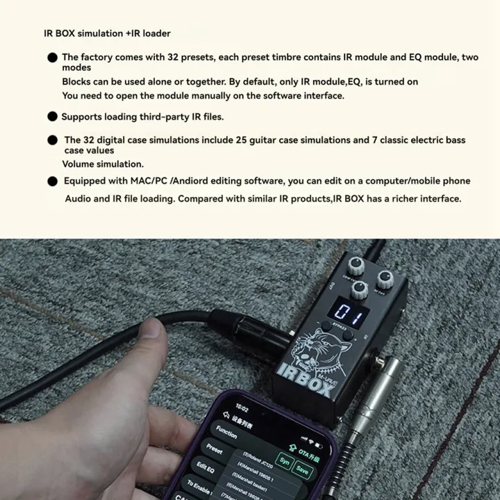 Sojhoop%20IR%20Box%20Guitar%20Effect%20Pedal%20with%20IR%20Cab%20Impulse%20Response%20Cabinets%20Speaker%20Simulator%20XLR%20Output%20Port%20DC%209V%20Guitar%20Pedal%20-%20Image%206