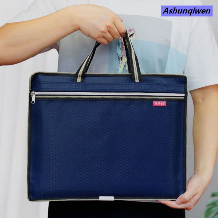 Ashunqiwen Portable Canvas File Bag Filing Products Briefcase Office ...