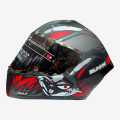 Vega Bolt Bunny Dull Black Red Full Face Single Visor Helmet | VEGA DOT & ISI Certified Black/Red Protective Head Wear. 