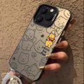 Winnie Bear Black White Cats Phone Case Compatible for IPhone 15 11 12 13 14 7 8 Pro Max XR X XS Max Soft Shockproof Cover. 