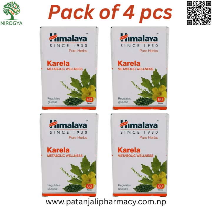 Himalaya Karela Metabolic Wellness Tablet 60N Pack of 4 pcs
