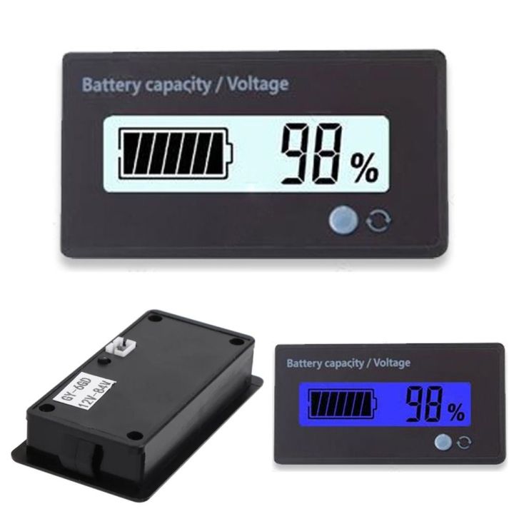 Professional DC 12-72V Battery Capacity Indicator LCD Display Measuring ...