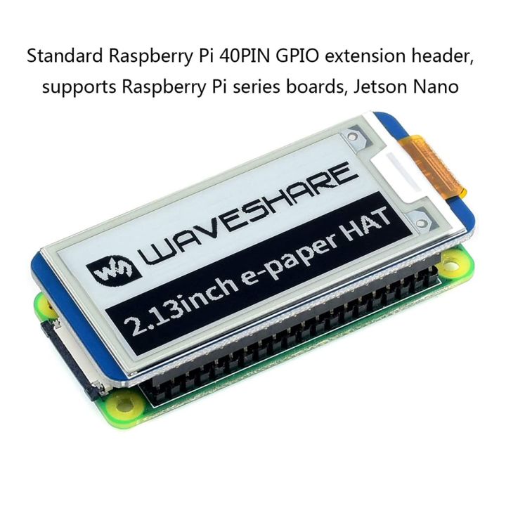 2.13Inch%20E-Ink%20Display%20HAT,%20Black,White%20Two-Color%20250X122%20Pixel%20E-Paper%20Screen%20LCD%20for%204B/3B+/3B/2B/Zero%20-%20Image%207