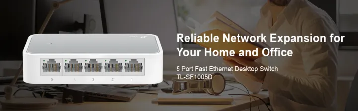 TP-Link%20White%20Color%205%20Port%2010/100%20Mbps%20Fast%20Ethernet%20Switch%20(TL-SF1005D)%20-%20Image%204