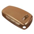 Gold Full-Protective TPU Remote Smart Key Cover with Keypad Film For Audi A1 A3 A4 S3. 