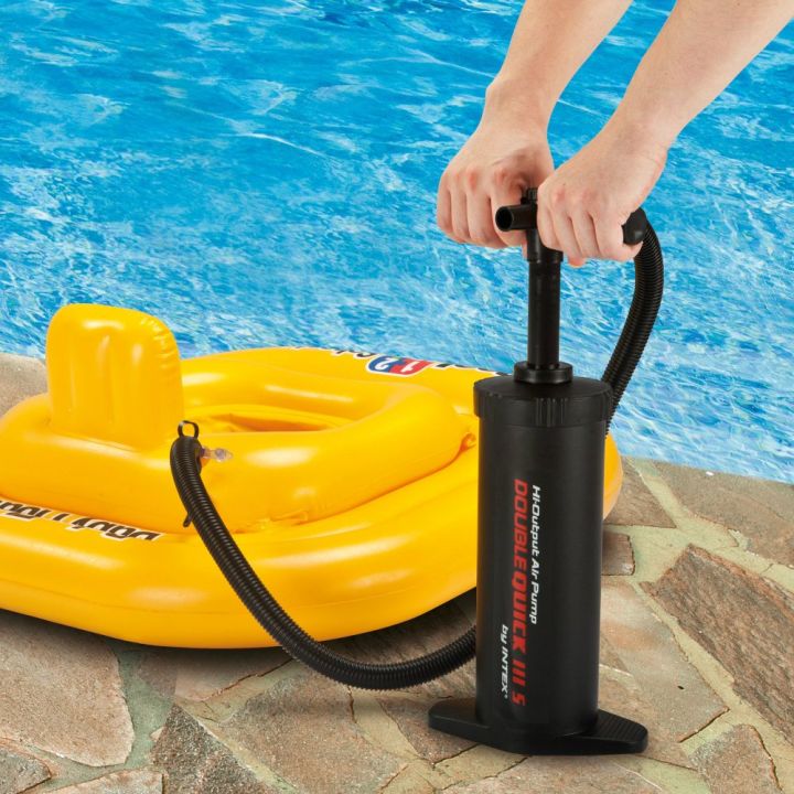 INTEX High Efficiency Pneumatic Manual, Double Quick Air Pump/ Hand Pump to Inflate Pools, Mattresses, Float (29cm/11.5 )