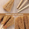 20Pcs Miniature Artificial Mini Straw Brooms with Red Ropes Halloween Straw Decoration Witches Party Decor Toy. 