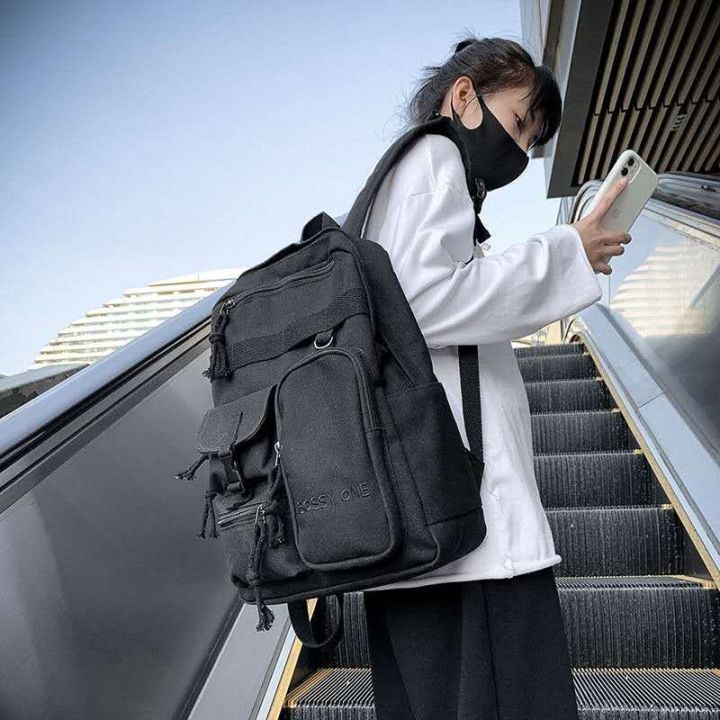 2022%20New%20Style%20Large%20Capacity%20Schoolbag%20Women's%20Korean%20Style%20High%20School%20College%20Student%20Functional%20Style%20Instagram%20Popular%20Brand%20Backpack%20Women's%20Backpack%20-%20Image%203