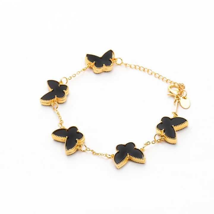 Butterfly Charm Bracelet for Women Teen Girls Black Blue Color Chain Jewelry Aesthetic Bracelets