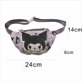 MINISO Hello Kitty Kuromi Cartoons Anime Cute Nylon Girls Fanny Pack Shoulder Messenger Fanny Bag Travel Kids Storage Bag Gifts. 