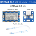 RP2040-BLE Microcontroller Development Board+Adapter Board Blue PCB FPC 8PIN Port Multi-Function GPIO Pin. 