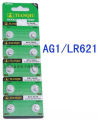 Pack Of 10 Original Tianqiu Watch Cell 626, Hand Watch Button Alkaline Battery Replacement Same Model. Ag1, Lr621,364, Sr621Sw, Lr621H, 364A, Lr60, 164, 164A, Sr621, Sr621Sw. 