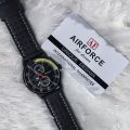 Airforce Leather Belt Men's Watch With Meter Reading Design. 