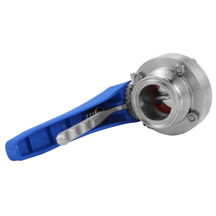 3X%201-1/2%20Inch%2038mm%20Sanitary%201.5%20Inch%20Tri%20Clamp%20Butterfly%20Valve%20Squeeze%20Trigger%20for%20Homebrew%20Dairy%20Product%20-%20Image%203
