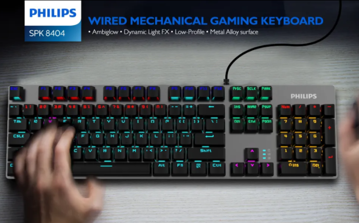 Philips Wired Mechanical RGB Gaming Keyboard | 16 Ambiglow Chroma FX ...