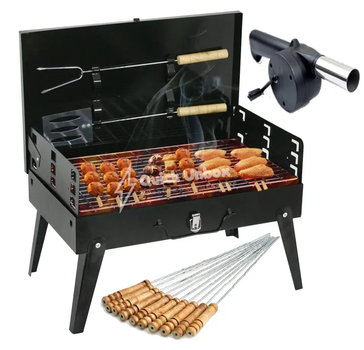 Portable%20Charcoal%20BBQ%20Grill%20with%20Adjustable%20Spatula%20and%20Cooking%20Accessories,%20Foldable%20Outdoor%20Griller%20for%20Camping,%20Picnic,%20and%20Travelling%20-%20Image%202