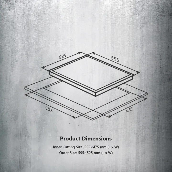 KAFF%204%20Burner%20Built-In-Hobs%20%7C%20HBR%20Series%20604A%20%20%20%7C%2060cm%20%7C%20Auto%20Electric%20Ignition%20%7C%20Black%20Tempered%20Glass%20(8%20mm%20Thick)%20-%20Image%202