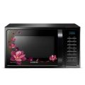 Samsung 28 L Convection  Oven (MC28H5025VP/TL, Black with Magnolia Pattern, Slim). 