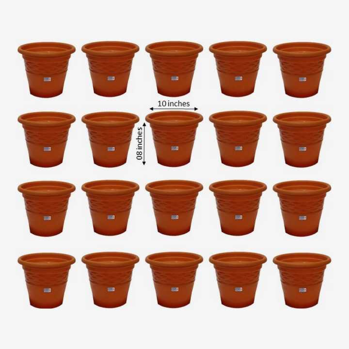 Bagmati Orange 10" Flower Pot / Gamala(Set Of 20)