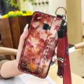 Kickstand Back Cover Phone Case For Samsung Galaxy Xcover4/SM-G390 Soft case Lanyard Silicone fashion ring Anti-knock. 