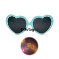 Difutagui 2021 Heart Shape Special Effect Glasses Flower Shape Party Eyewear New Night Light Change Fashion Birthday Magic Sun Glasses. 
