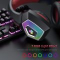Hunterspider Wired On Ear RGB Light Gaming Headphone With Mic. 